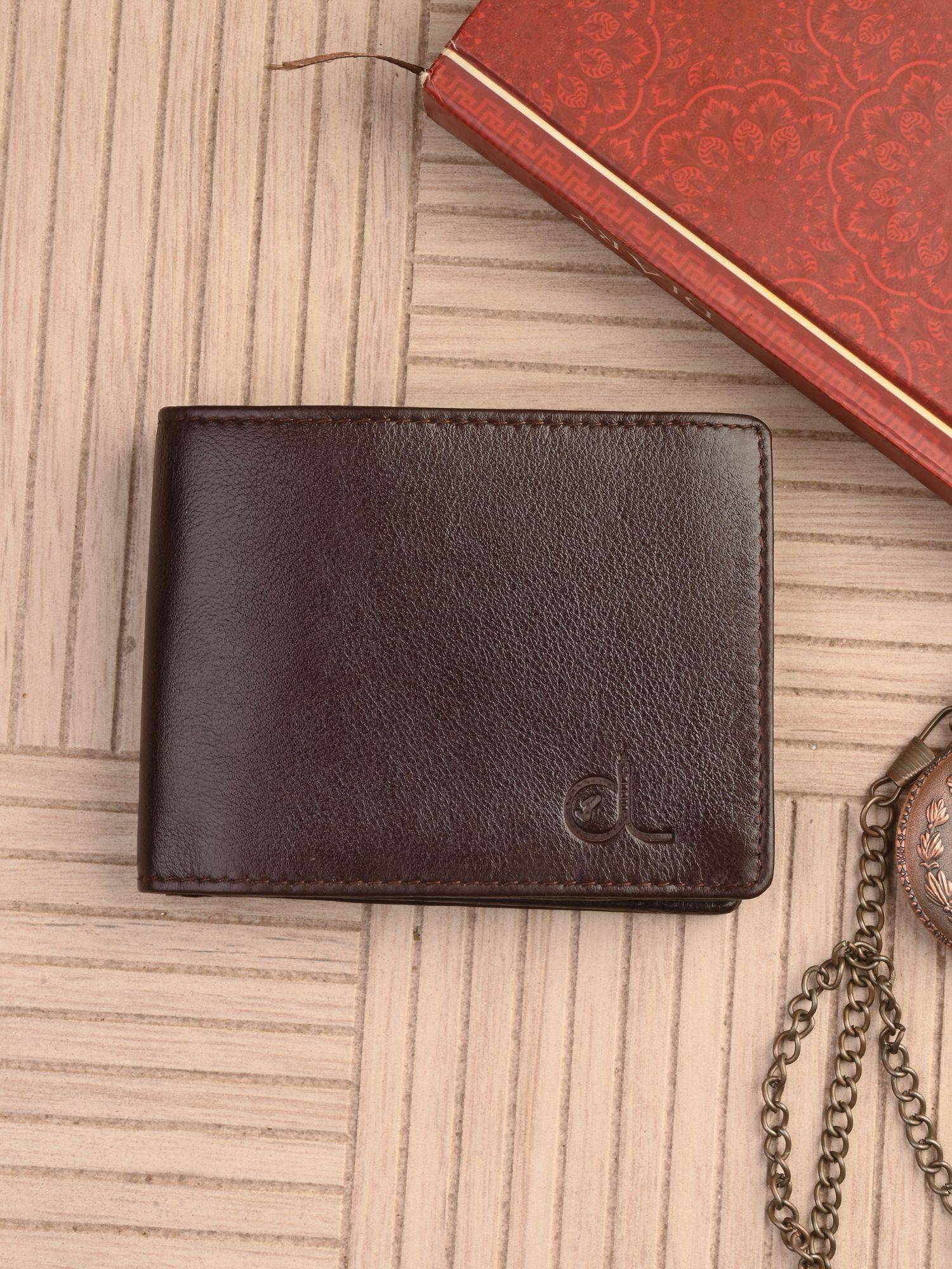 CLOG LONDON Men Brown Solid Flap Closure Two Fold Wallet