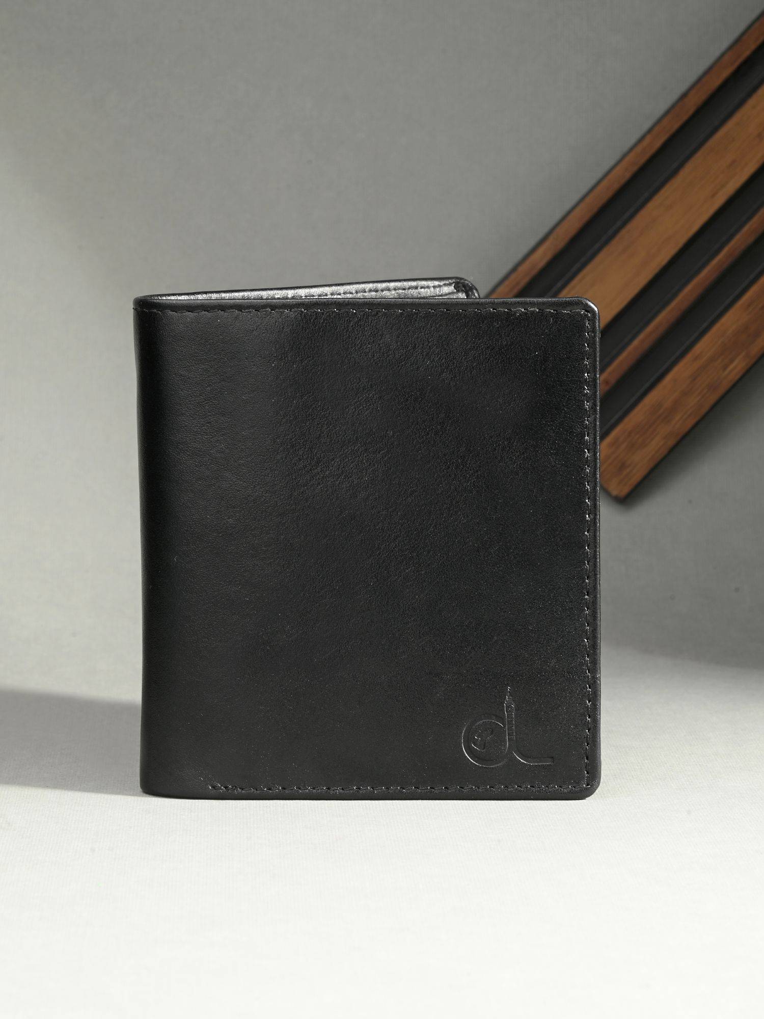 CLOG LONDON Men Black Solid Flap Closure Two Fold Wallet