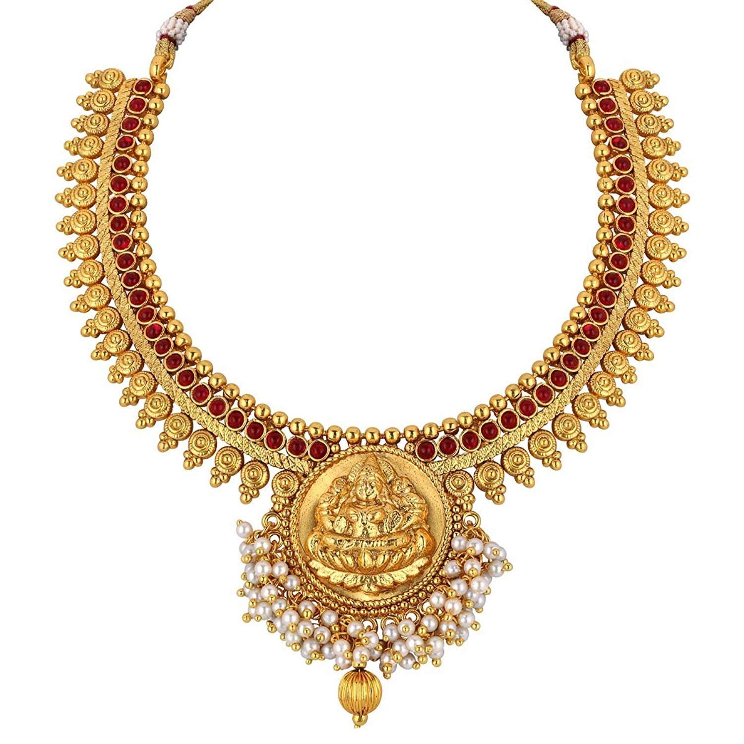 Temple jewellery gold hot sale necklace price