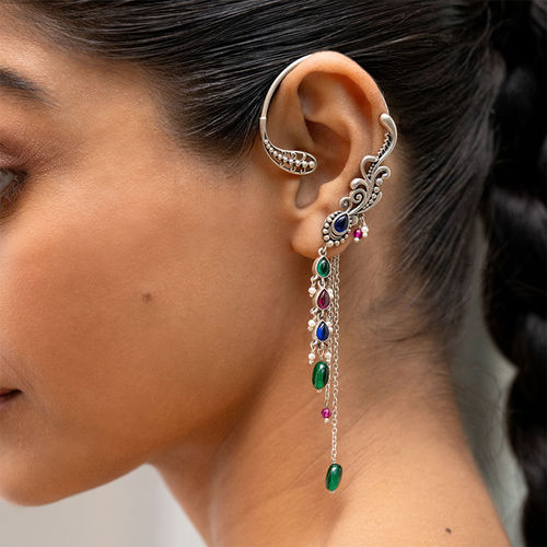 Buy Shaya by CaratLane Feeling Suroop Oxidised Earrings in 925