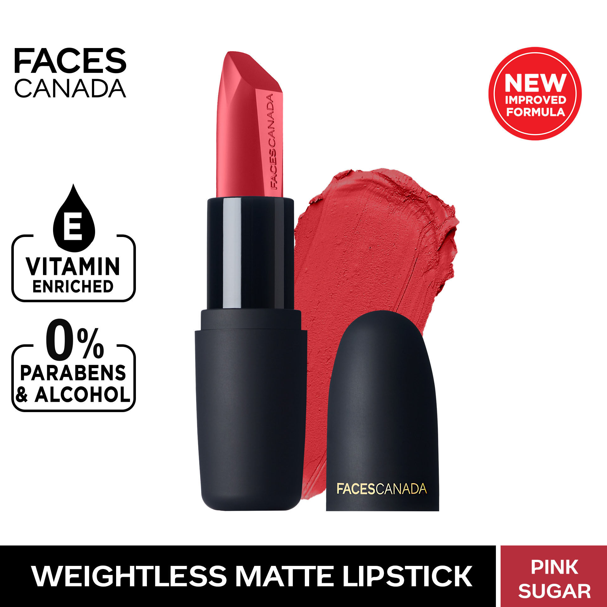 faces canada weightless matte finish lipstick pink sugar