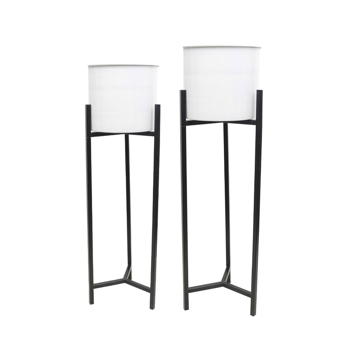 Homesake Metal Planters Indoor 2 Pieces Triangle Black