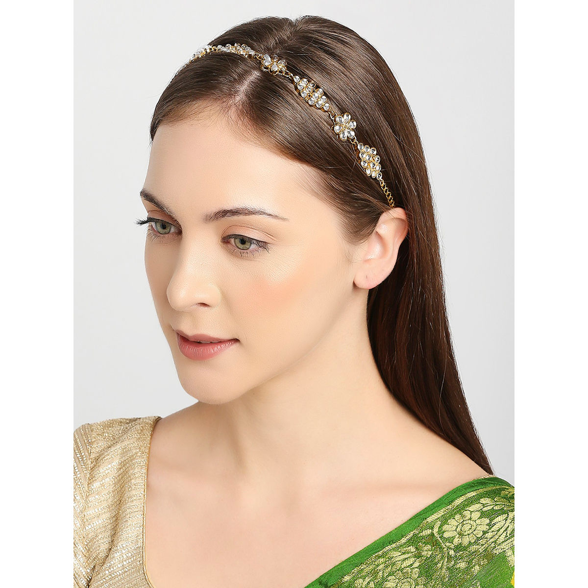 OOMPH Gold Pearls & Kundan Ethnic Hair Chain Buy OOMPH Gold Pearls & Kundan Ethnic Hair Chain