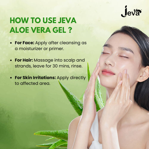 Buy Jeva Aloe Vera Gel - Hydrating & Revitalizing Care for Young, Radiant  Skin & Hair Online