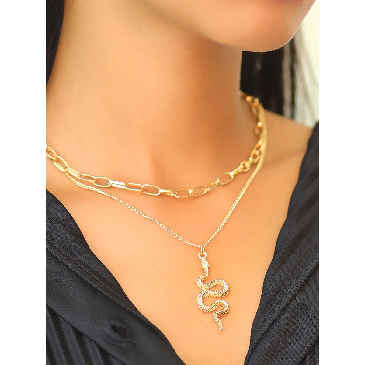 Buy Gold Layered Necklace for Women, 14K Gold Plated Coin Cross Pendant  Necklace Chunky Chain Choker Gold Layering Necklaces for Women Online at  desertcartINDIA