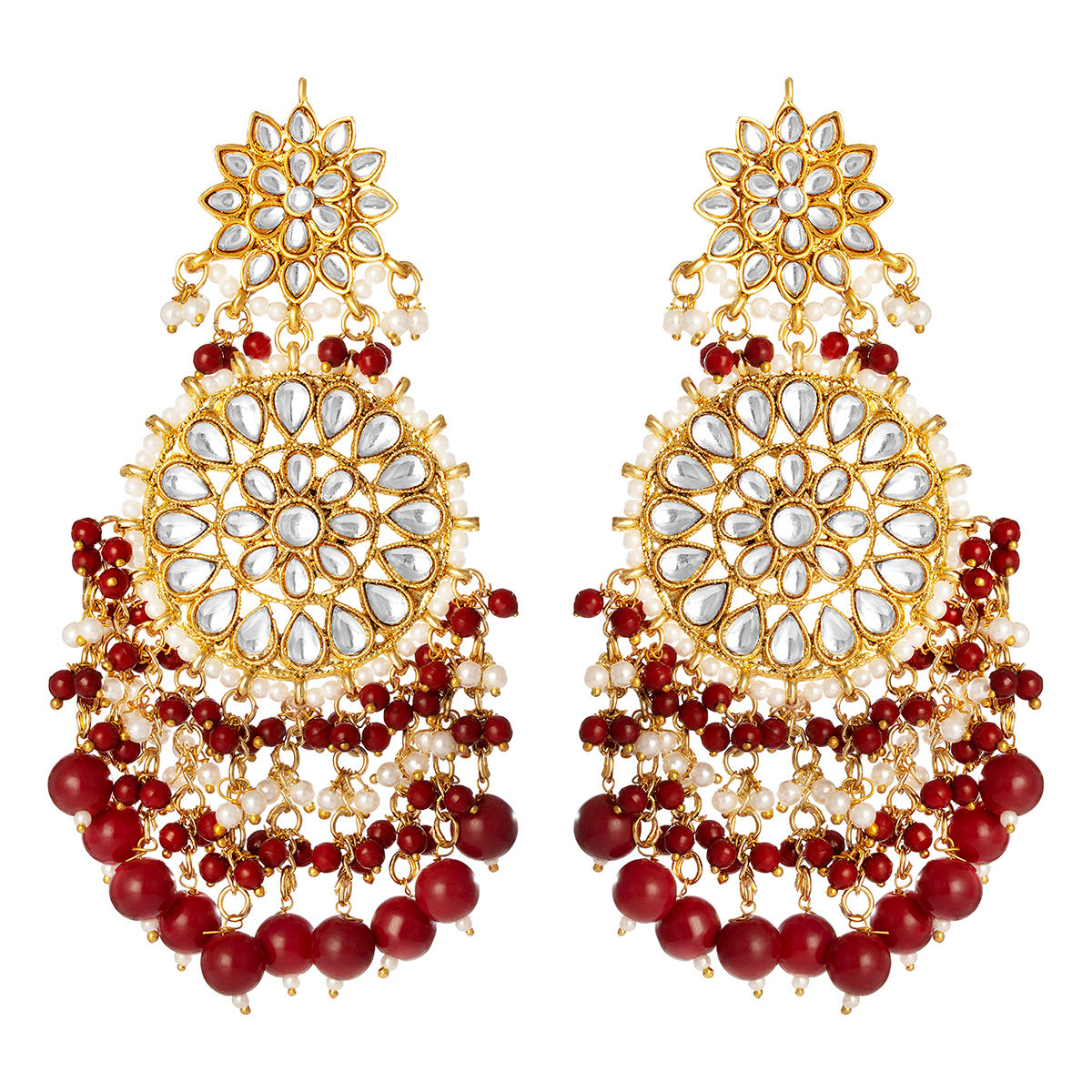 Ximena Collection - Maroon Earrings | Kinsley Armelle® Official