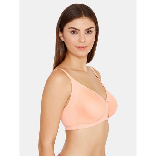 Buy Zivame Double Layered Wirefree Super Support Bra - Peach (34F