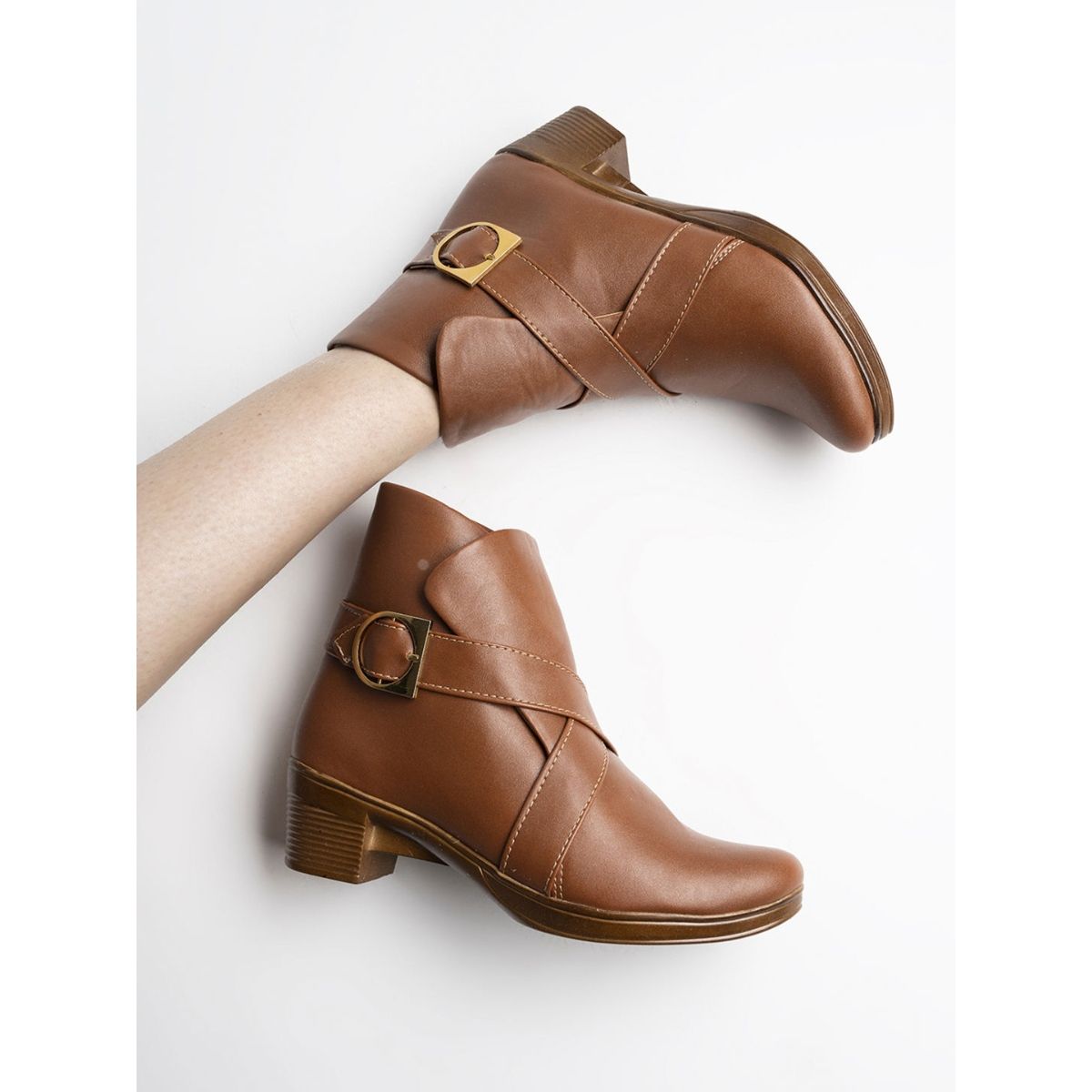 Shoetopia Women Solid Tan Boots Buy Shoetopia Women Solid Tan Boots