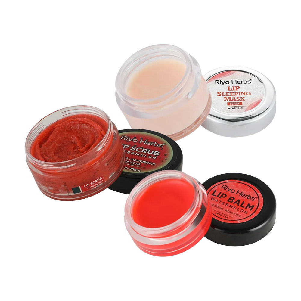 Riyo Herbs Lip Care Combo Lip Scrub + Lip Balm + Lip Sleeping Mask: Buy ...