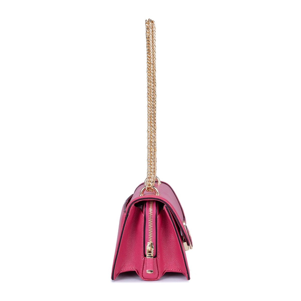 Lima leather pinky purse - hot pink