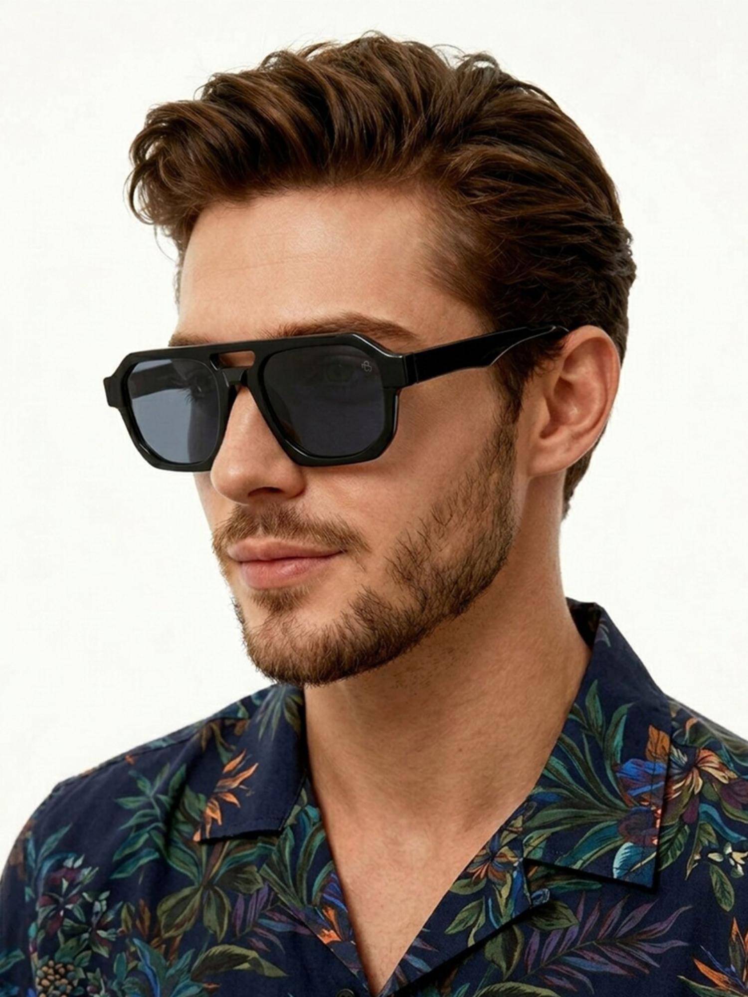 Eyejack Unisex Plastic Black Square Full Rim Sunglasses-3753Cl506 (52)