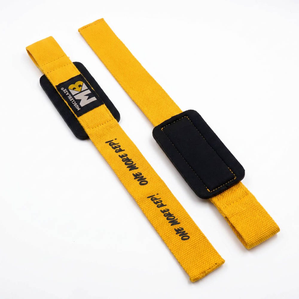 MuscleBlaze Weight Lifting Strap 1.0 (one More Rep), Yellow Free Size