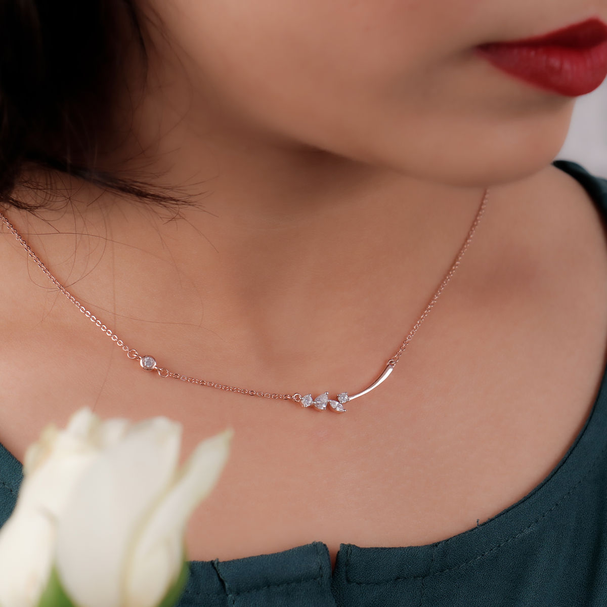 Praavy 925 Sterling Silver Dainty Bar 