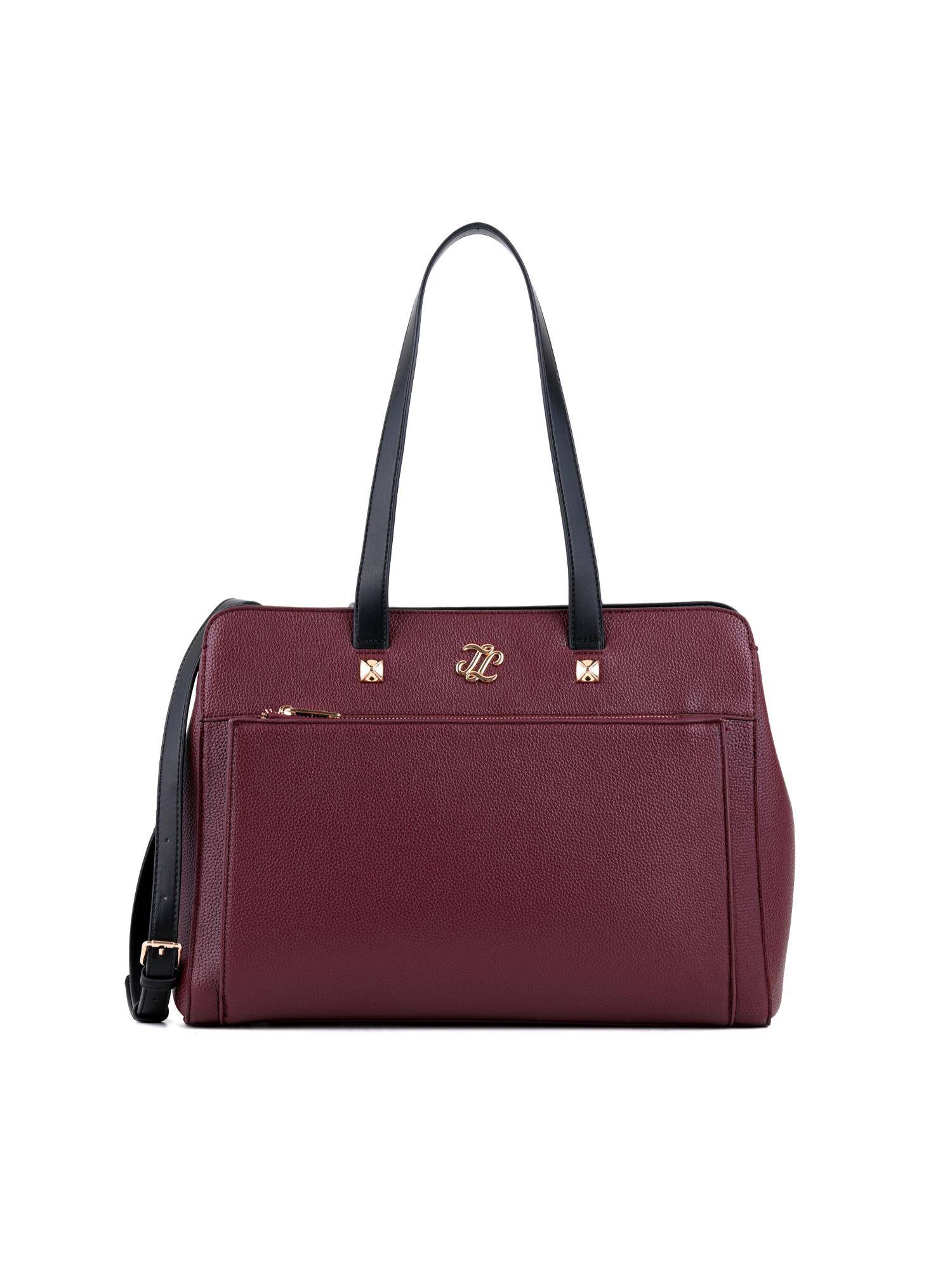 Lavie Signature Roswel26 Colorblock Tote Bag With Detachable Strap (L)