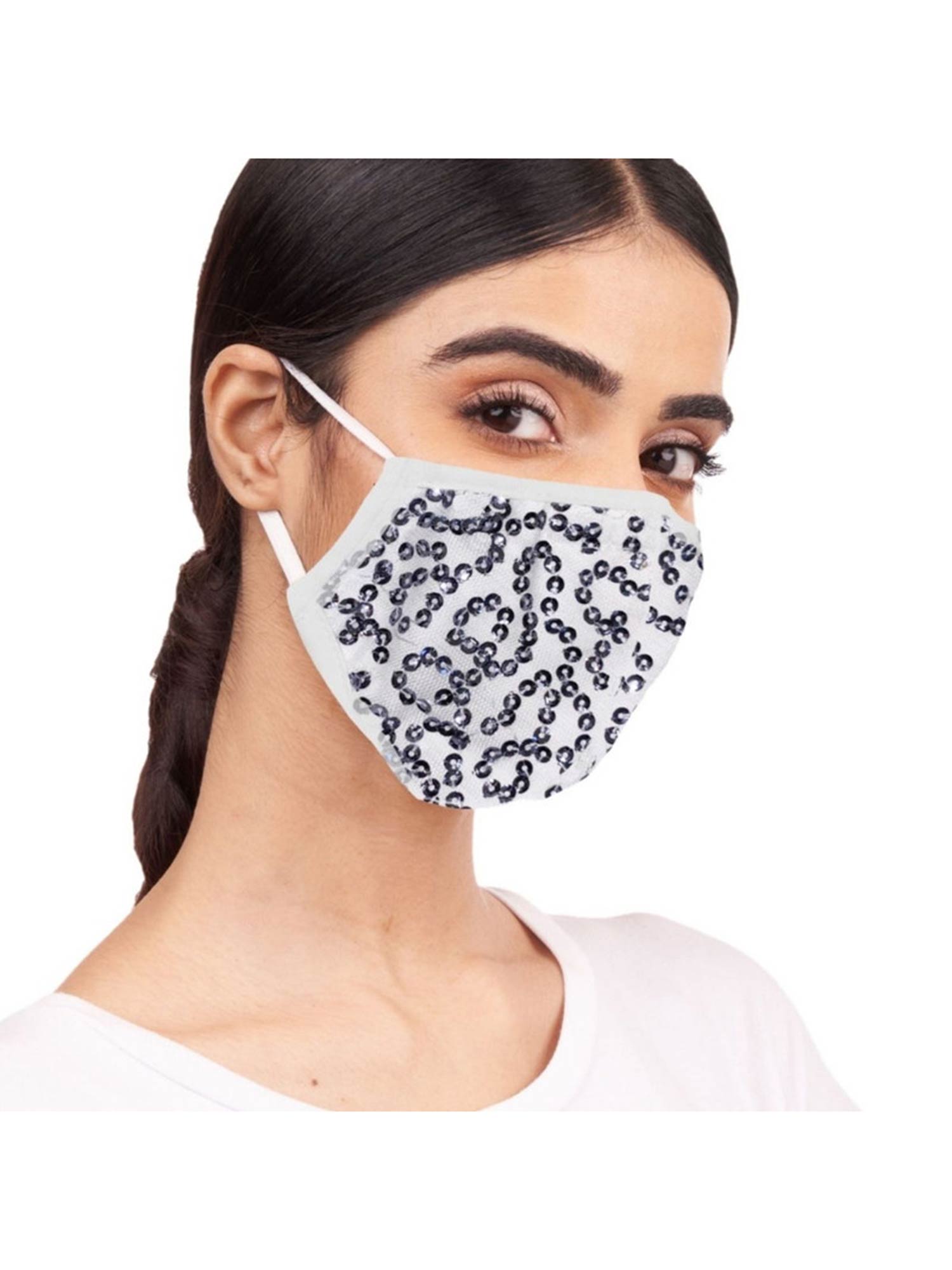 Maskerade White Seq Mesh Mask(Free Size): Buy Maskerade White Seq Mesh ...