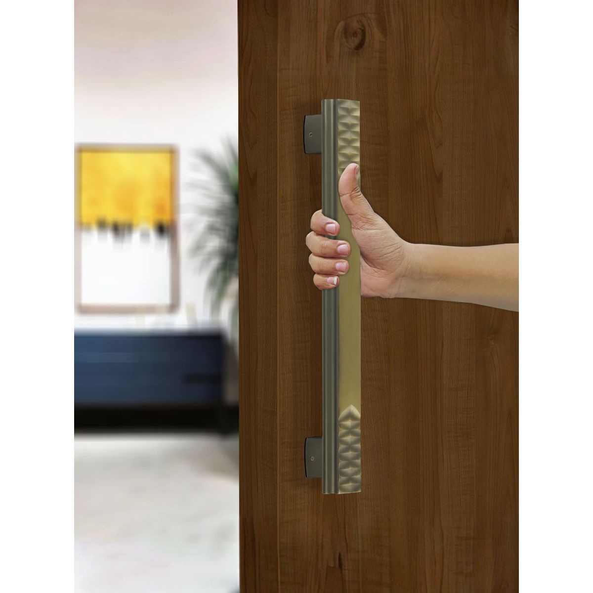 Buy Plantex Heavy Duty Main Door Handle (237-Brass Antique) Online