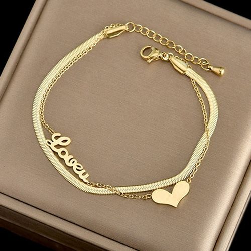 Buy Yellow Chimes Women Layered Gold-Toned Gold-Plated Stainless