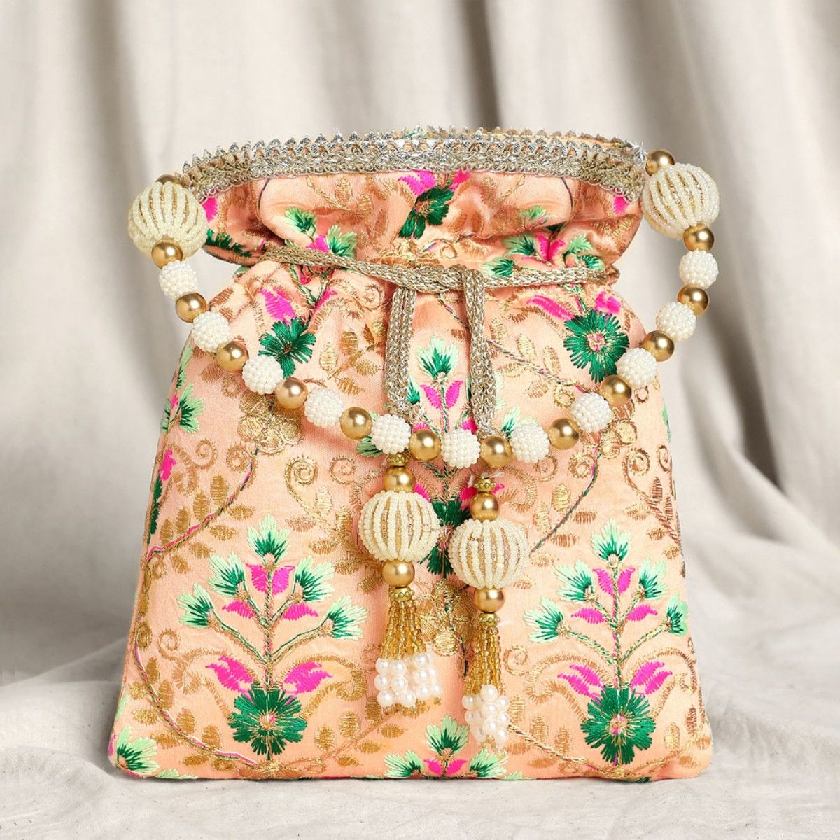 Peora Potli Bags Handmade Evening Wristlet Handbags Stylish Bridal