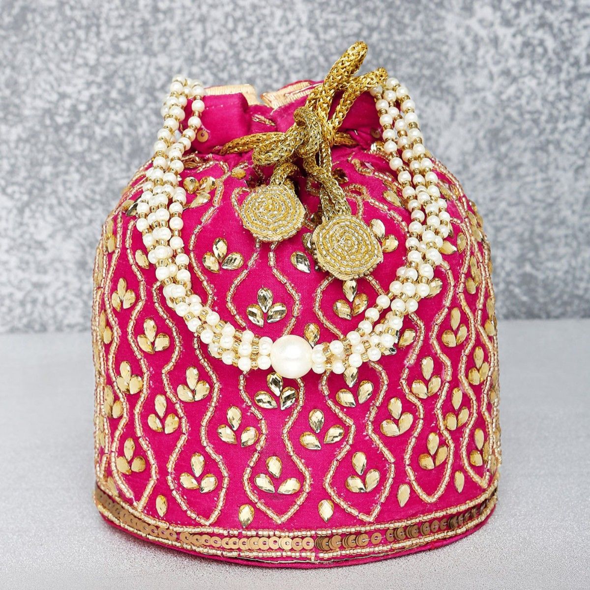Handbags | Bridal Fancy Golden Handwork Purse (new) | Freeup