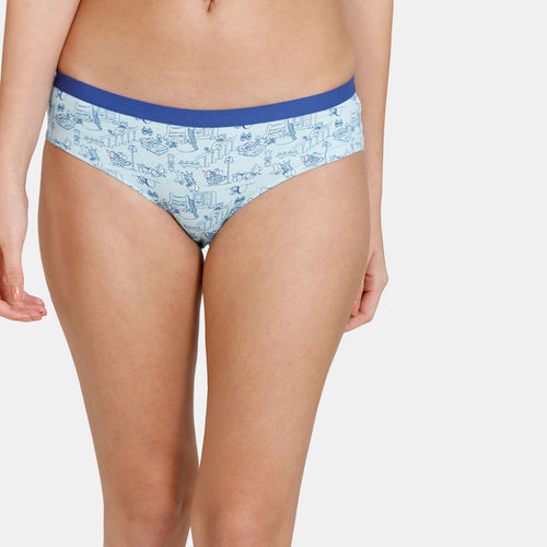 Zivame Tom Jerry Low Rise Full Coverage Bikini Panty Clearwater (M)