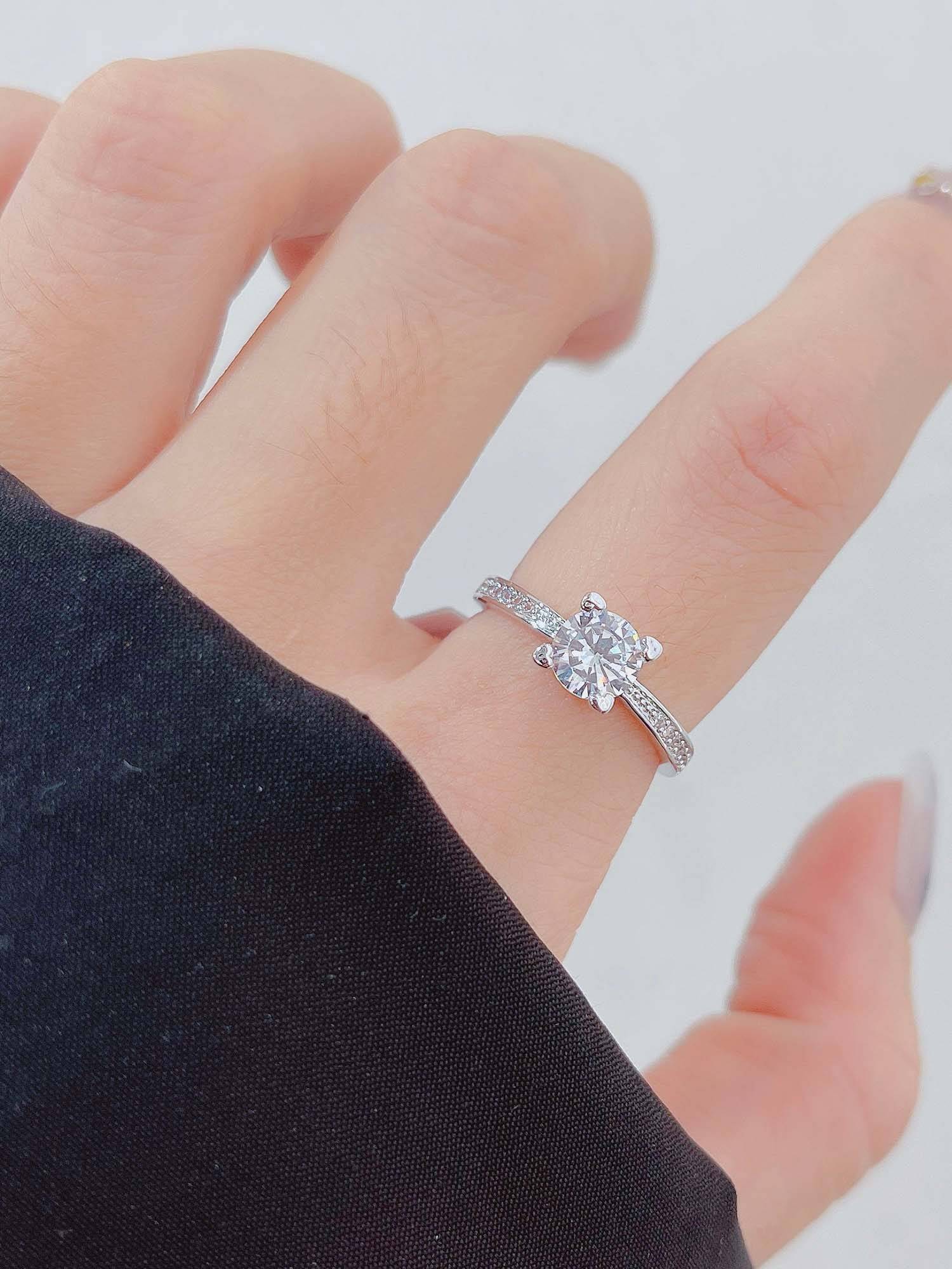 Salty Women Silver Princess-Cut Gemstone Ring