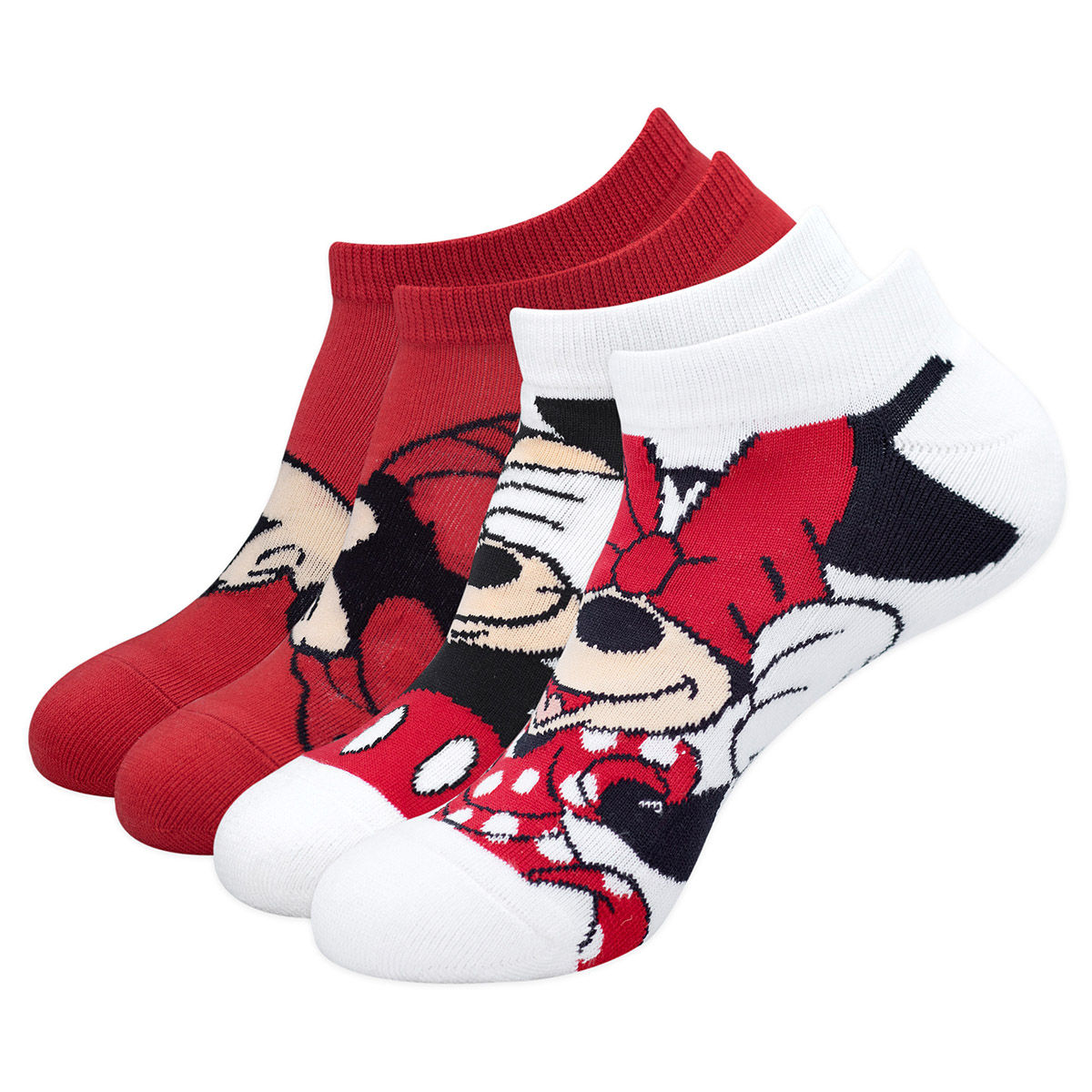 Disney Womens Minnie Mouse No Show Ankle Socks 10 Pair Pack Multi-Color 