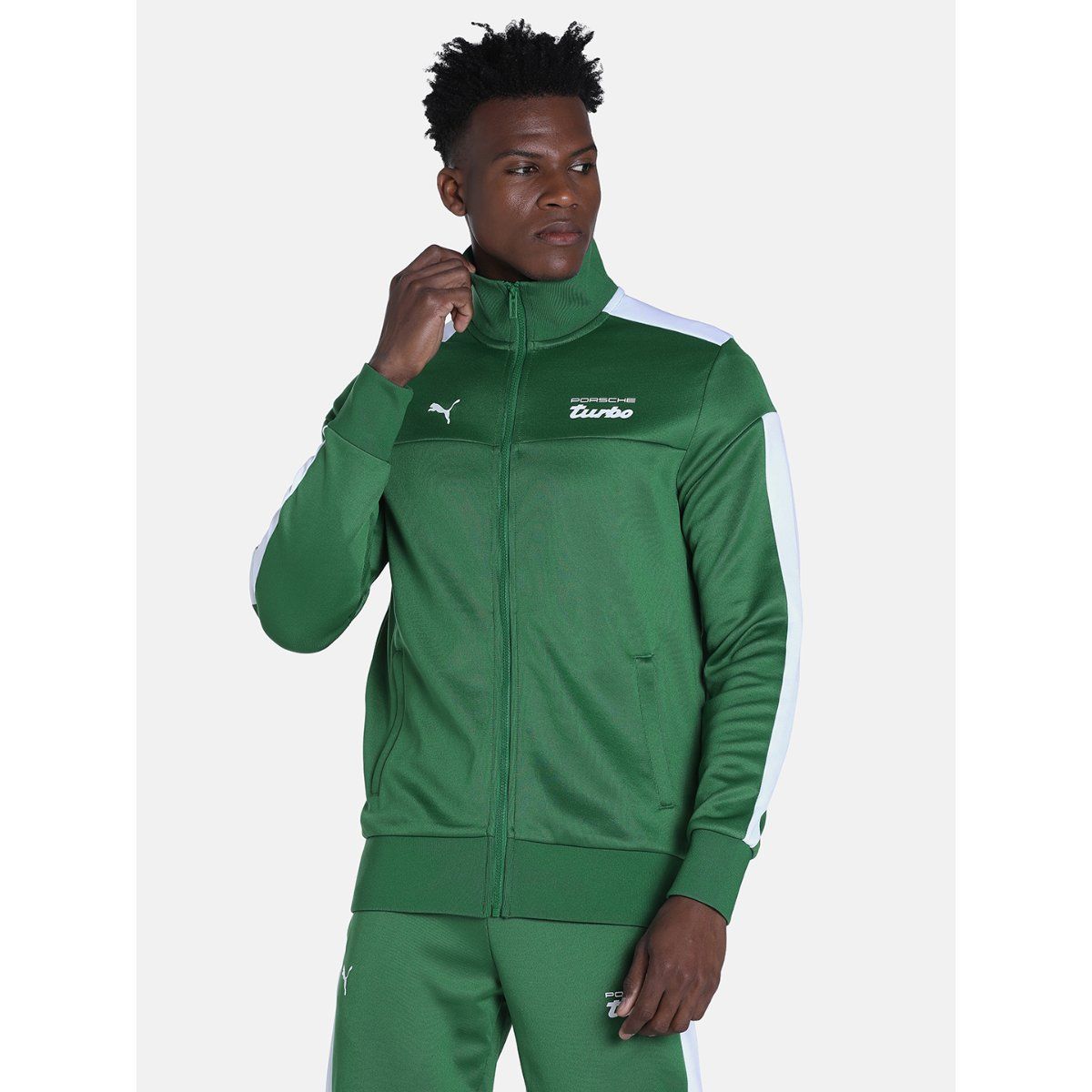 Green puma track on sale jacket