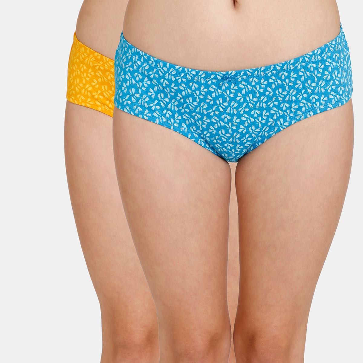 Buy Zivame Low Rise Full Coverage No Visible Panty Line Hipster (Pack of 2)  - Assorted at Rs.895 online