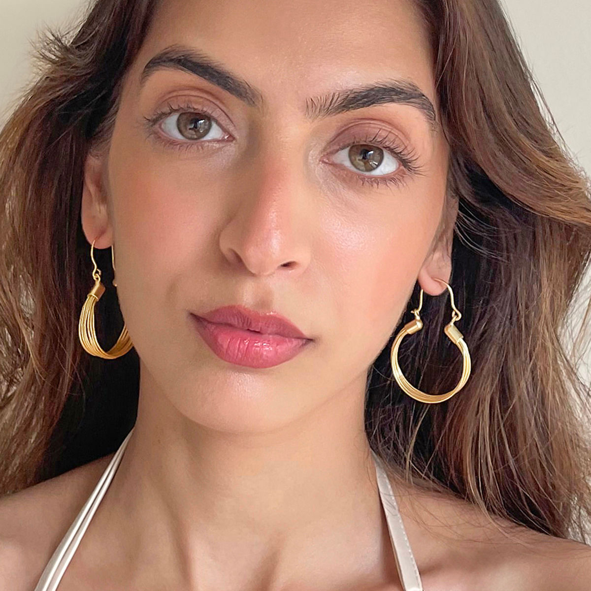 Pipa Bella by Nykaa Fashion Oxidised Silver Plated Wire Hoop Earrings