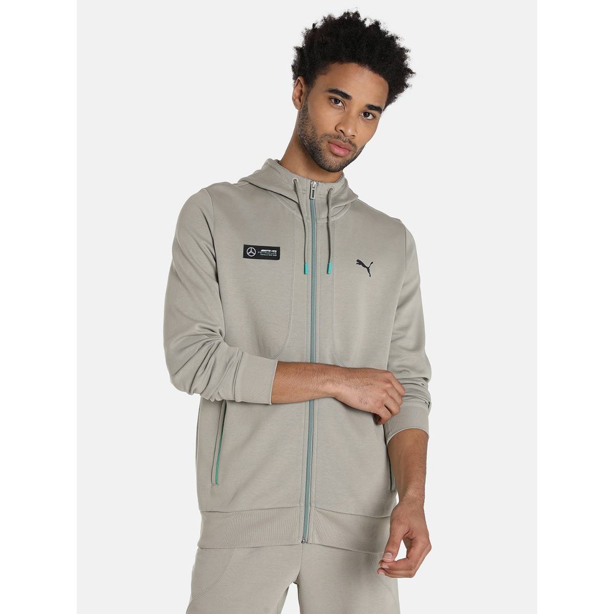 Buy Puma Mercedes Amg Petronas Motosports Hooded Mens Beige Jacket
