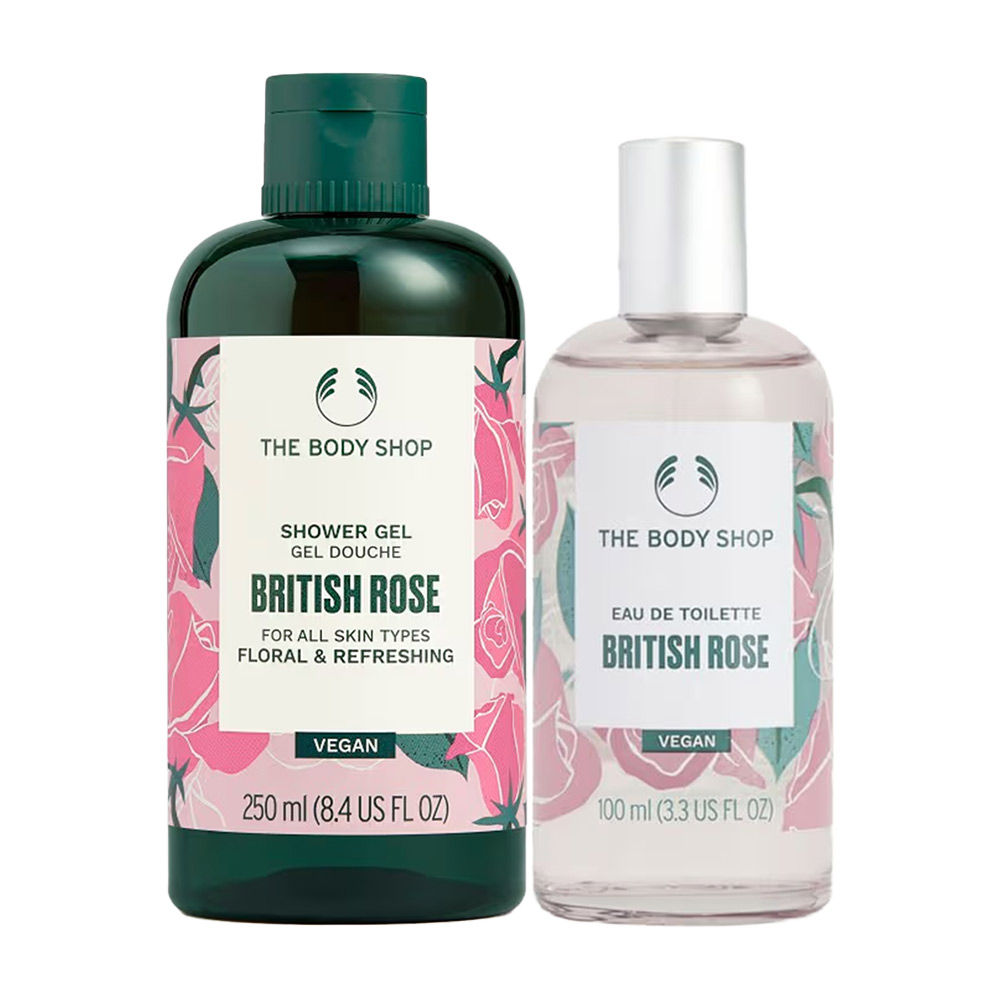 The Body Shop British Rose Shower Gel And Eau De Toilette Combo