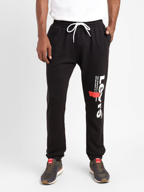 Buy Levi's Men Brand Logo Printed Pure Cotton Mid-Rise Joggers Online