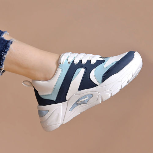 Shoetopia Smart Casual Navy-Blue Sneakers for Women (EURO 38)