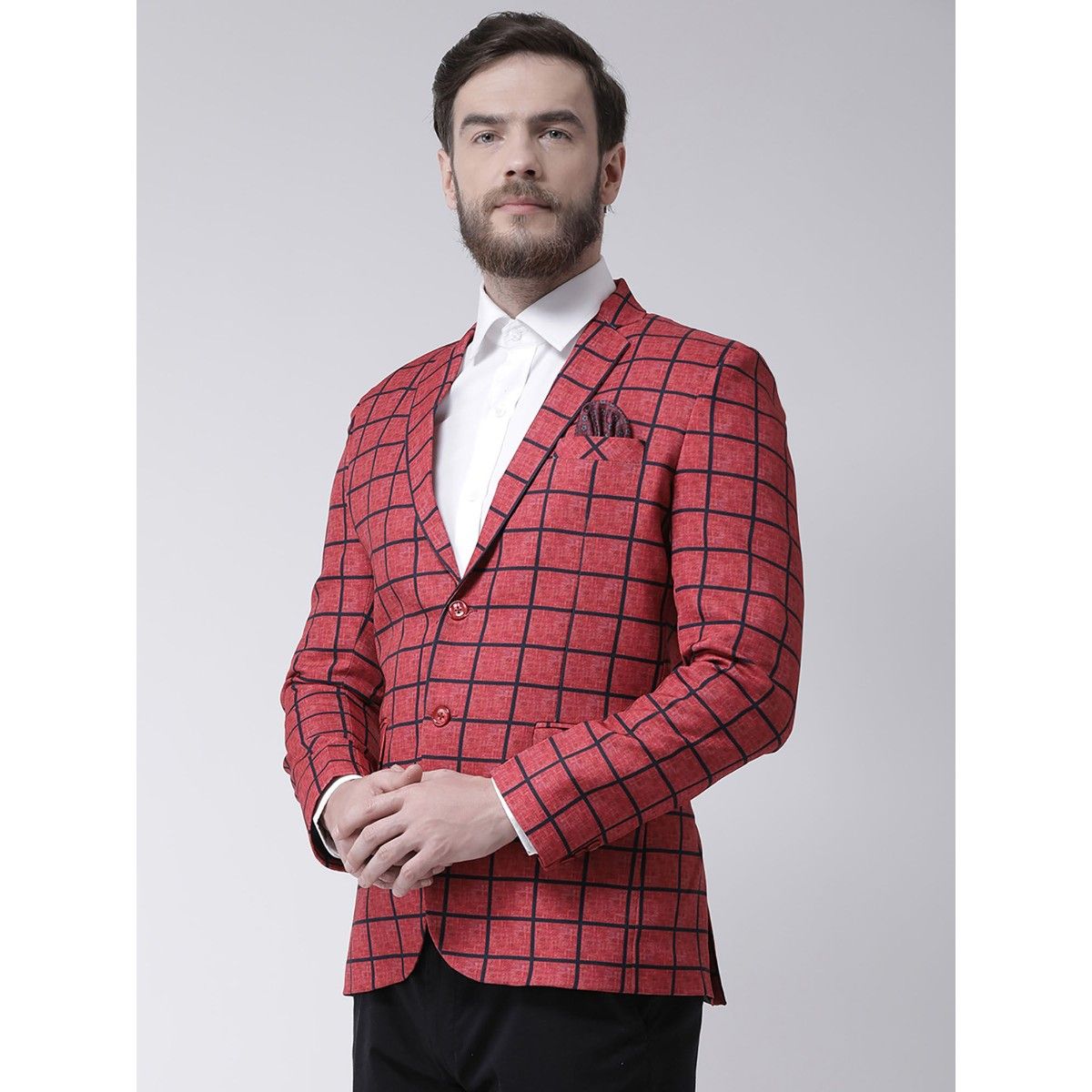 Red clearance check blazer