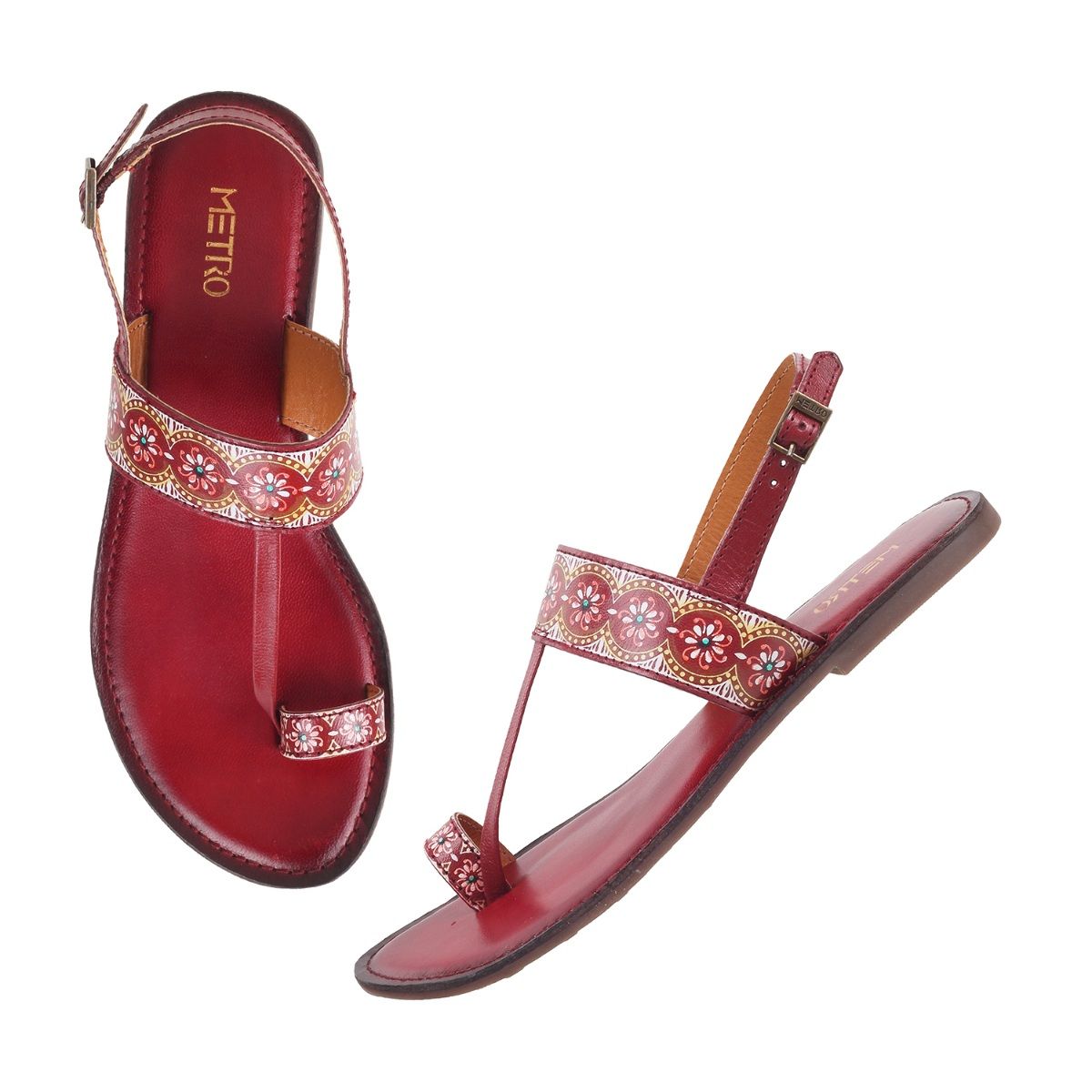 Metro Women Colourblocked Open Toe Flats Price in India, Full  Specifications & Offers | DTashion.com