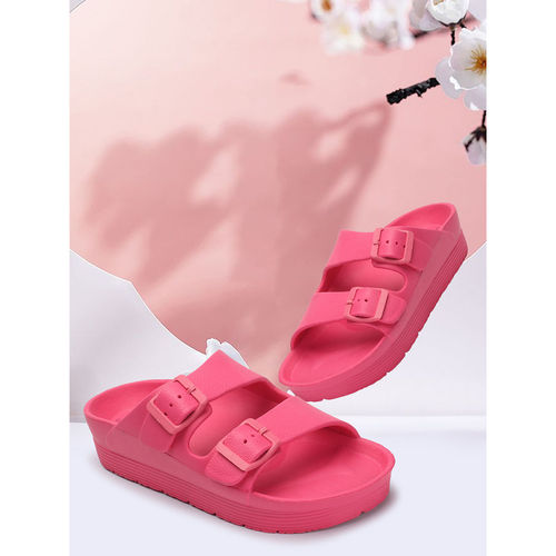 Buy Carlton London Womens Fuchsia Pink Color ComfortableBuckled