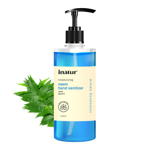 inatur Hand Sanitizer Gel With 85% Alcohol, Neem Glycerin, Kills  Germs Quick-Dry, Kids Safe - Main Image