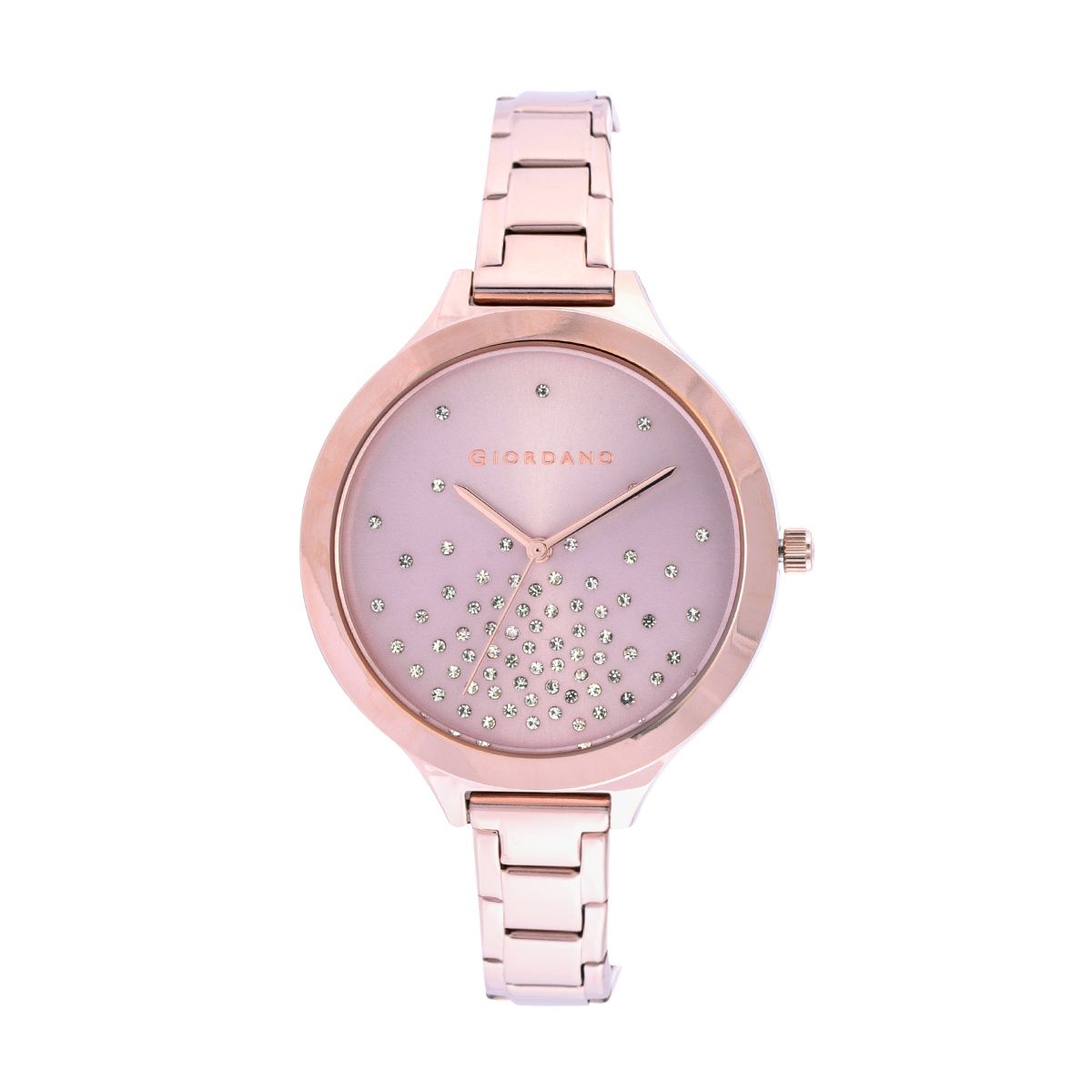 Giordano pink dial watch hot sale