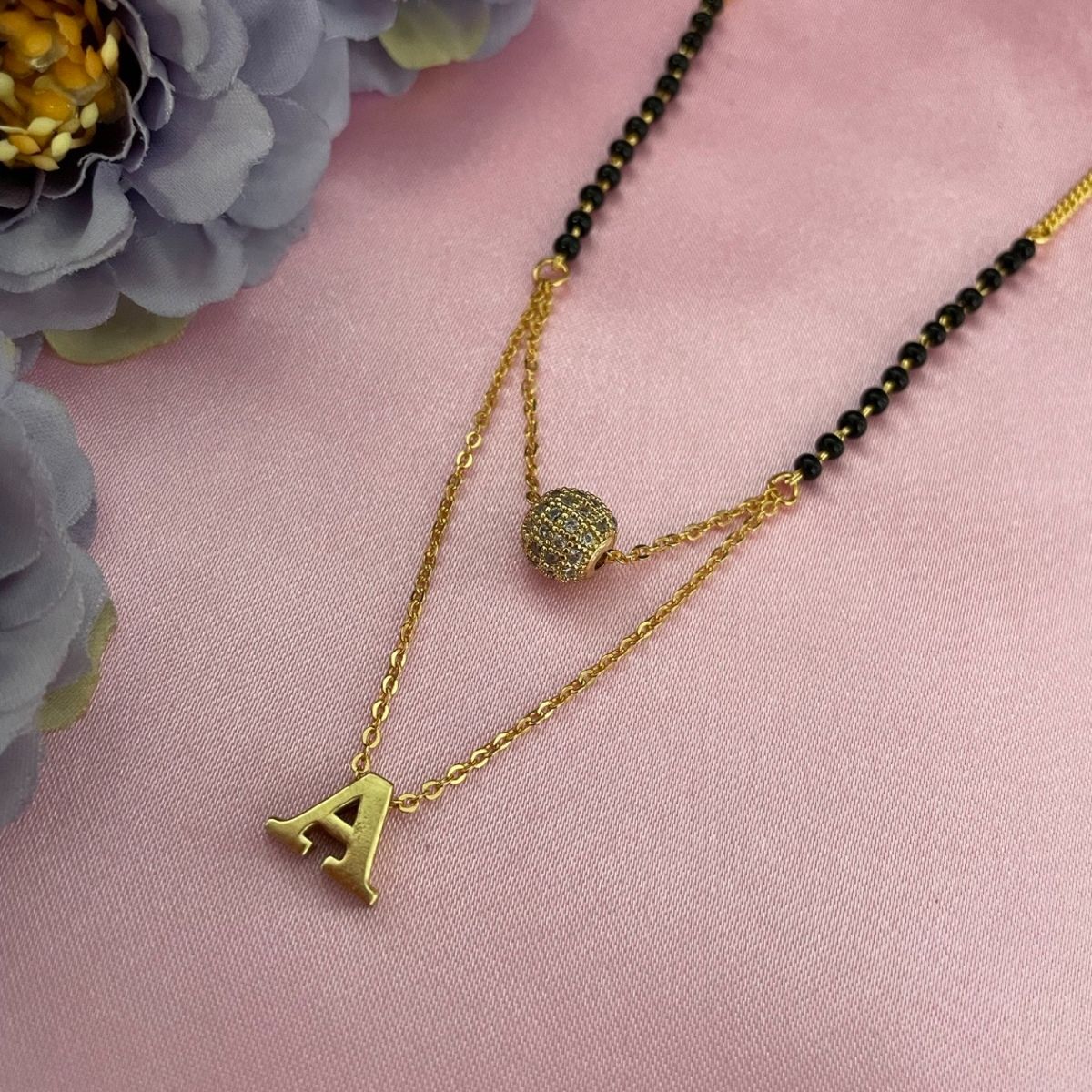 A letter mangalsutra new arrivals