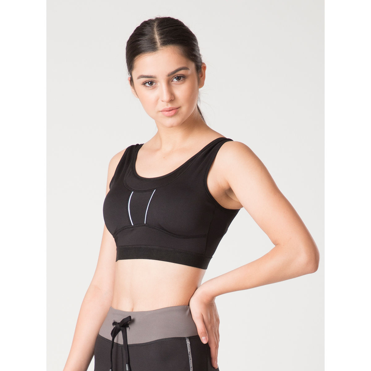 Kica Back Hook Sports Bra With High Support Black Buy Kica Back Hook
