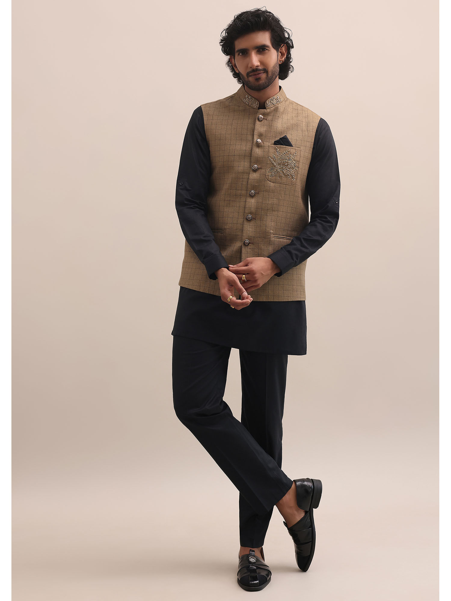 Kurta pant with nehru jacket sale