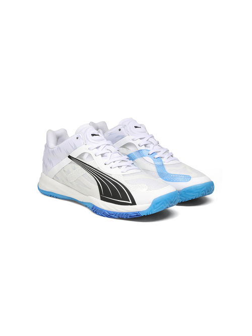 Puma Unisex Accelerate NITRO SQD White Badminton Shoes (UK 10)