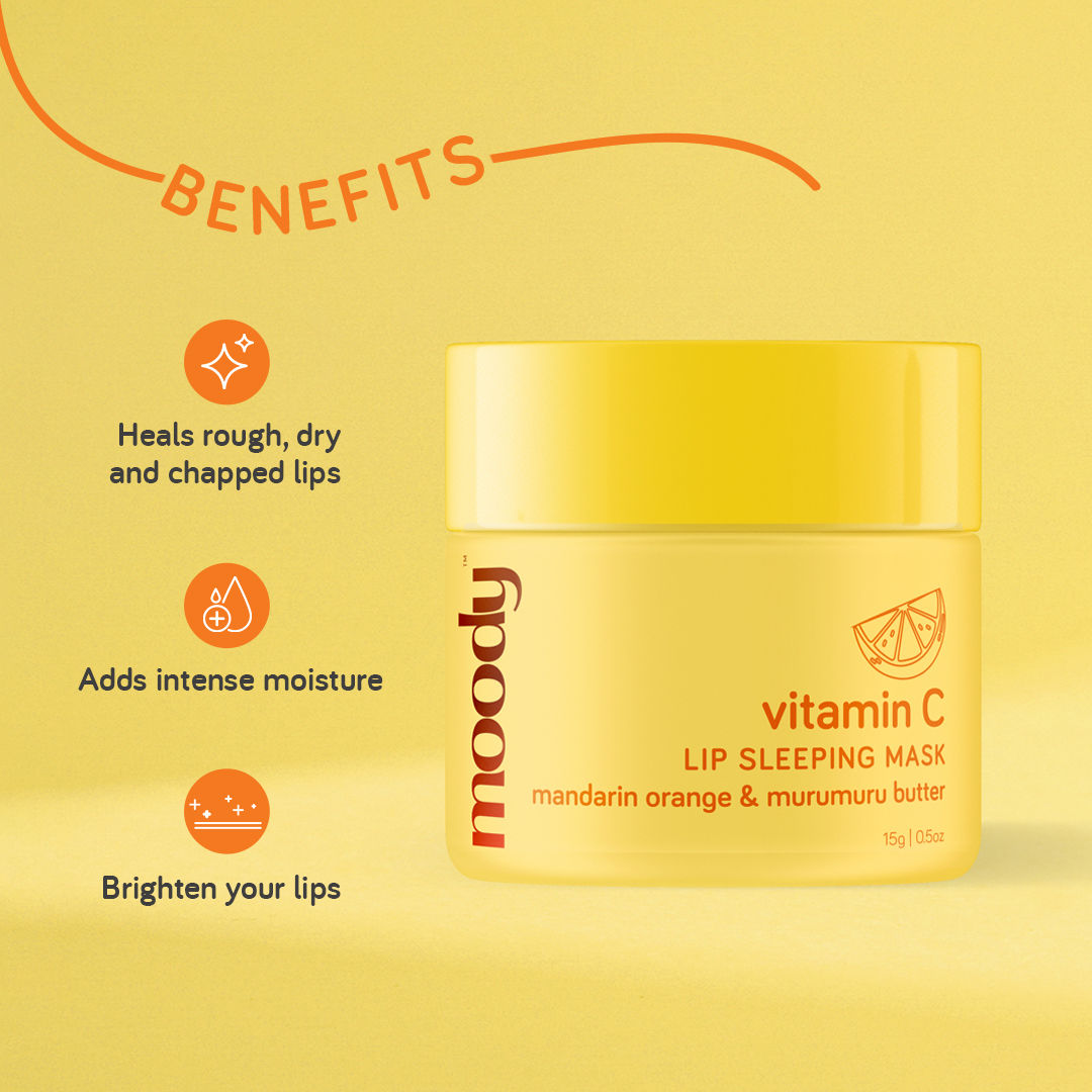 Moody Vitamin C Lip Sleeping Mask With Mandarin Orange,& Murumuru