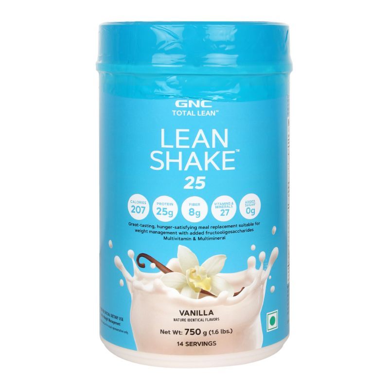 GNC Total Lean Lean Shake 25 - 207 Calories, 25g Protein, 8g Fiber - 1.6  lbs (Vanilla)