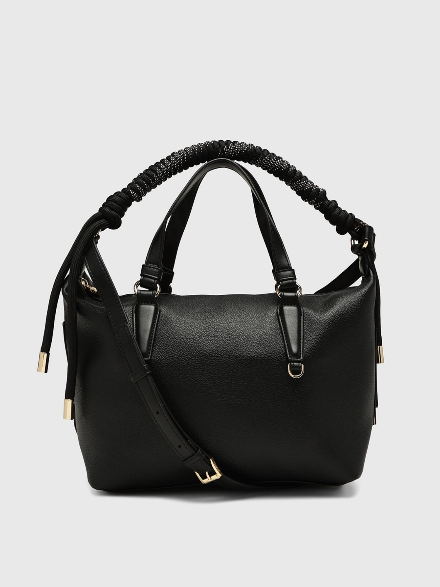 Buy CARPISA Ciclamino Women Handbag With Detachable Strap - Black