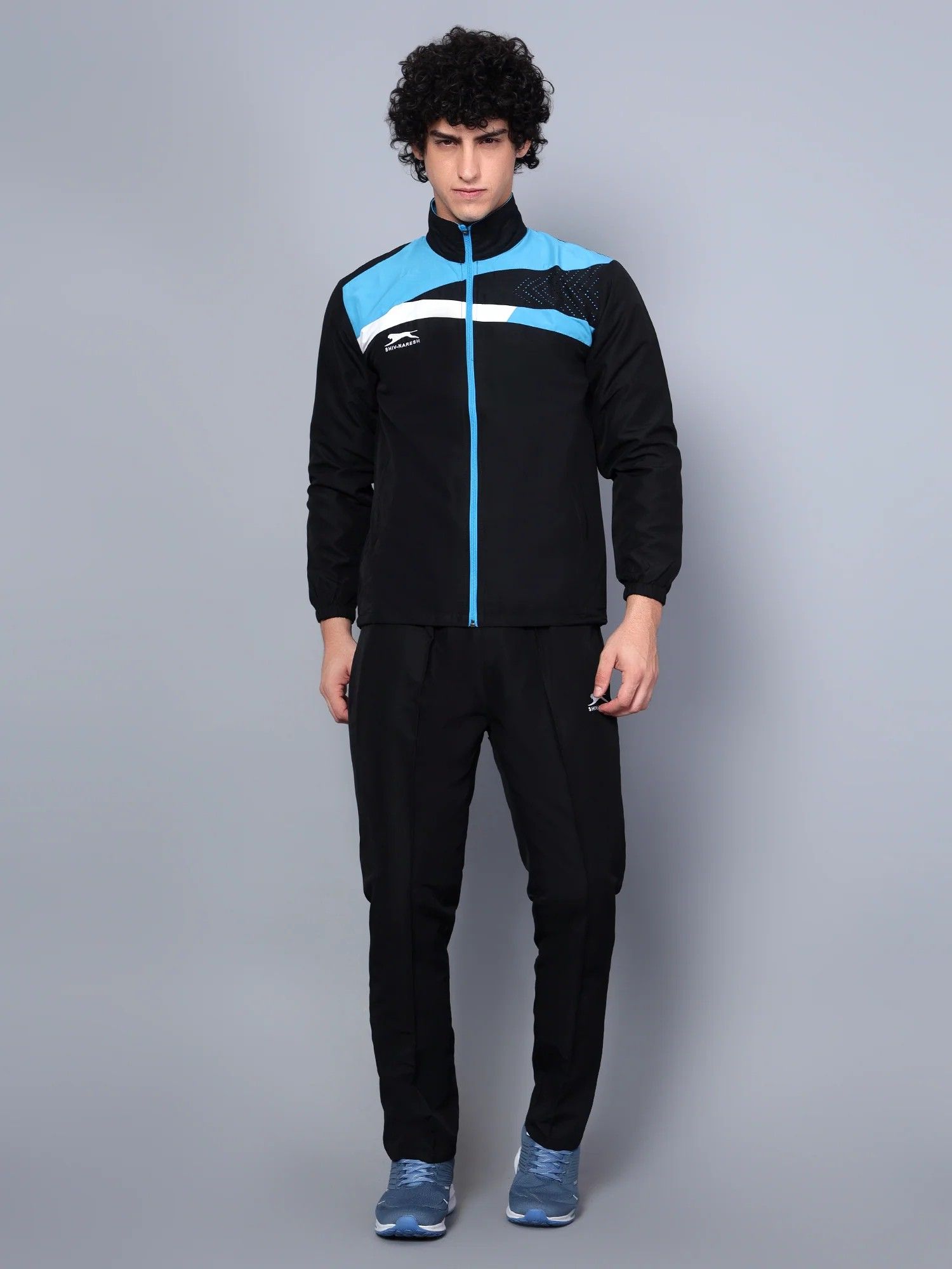 Shiv Naresh Mens Black Tracksuit Set of 2