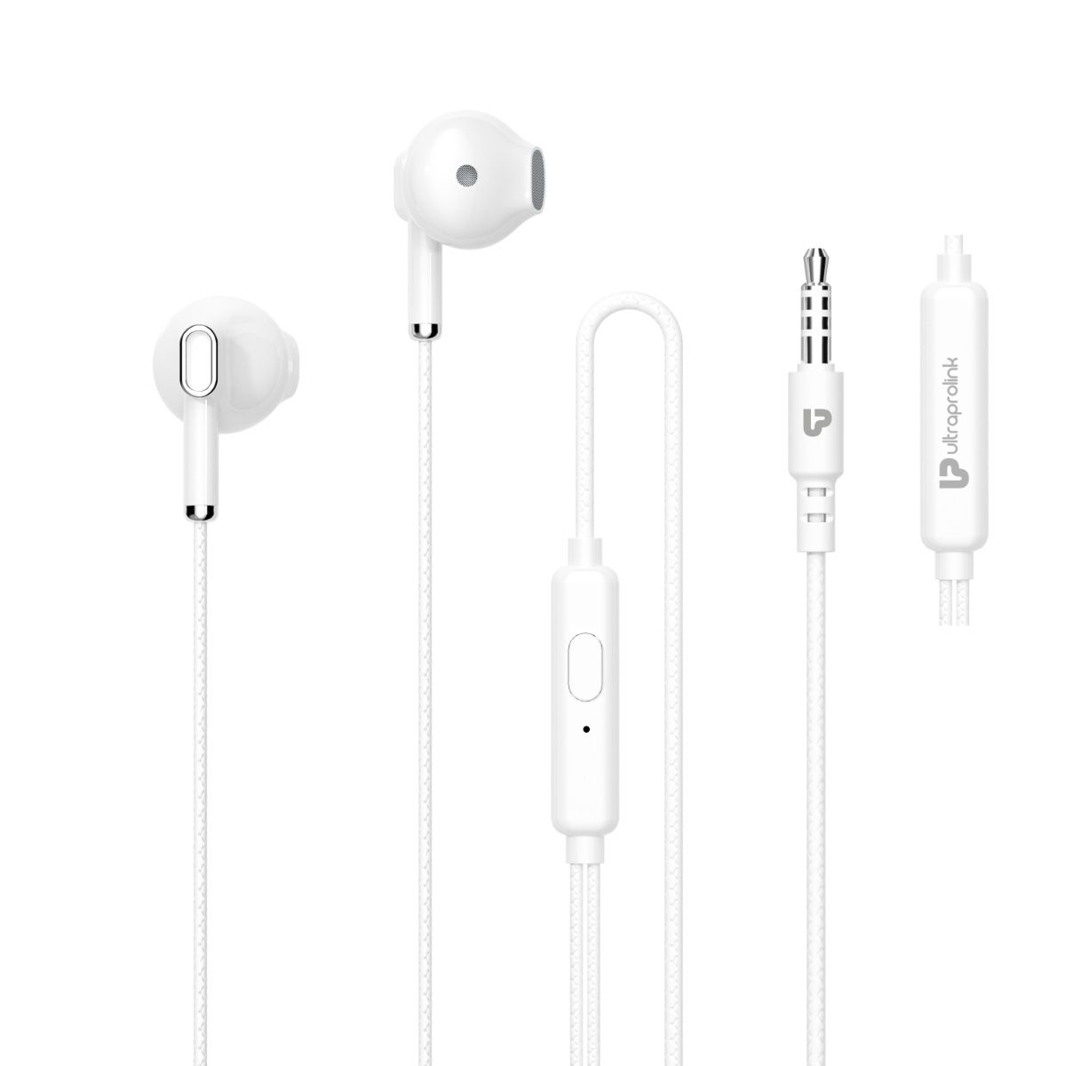 UltraProLink Pastels UM1130 Noise Isolation Hands free Earphones with Mic White Buy