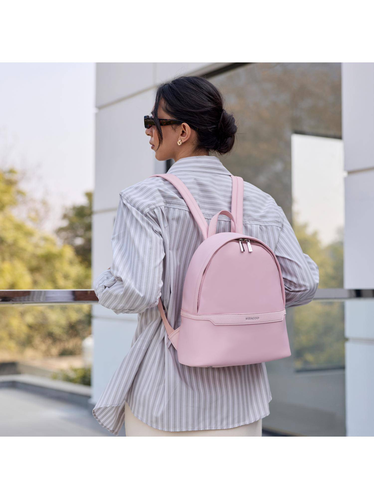 MIRAGGIO Women Avenue Backpack - Pink (L)
