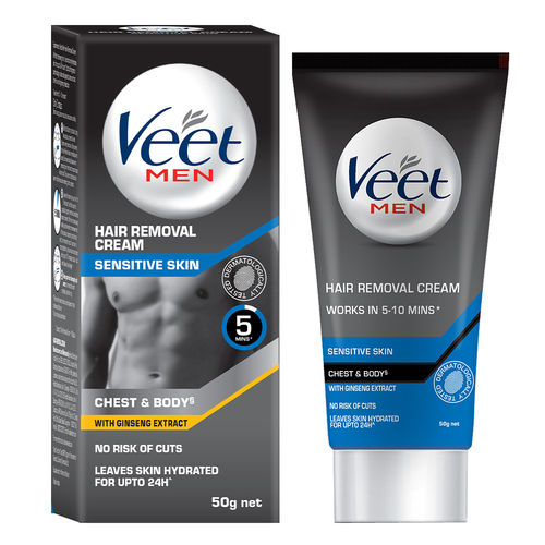 Veet Hair Removal Cream For Men - Sensitive Skin: Buy Veet Hair Removal  Cream For Men - Sensitive Skin Online at Best Price in India | Nykaa