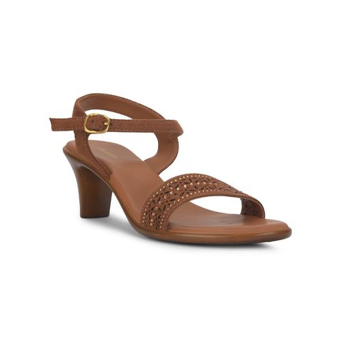Bata Brown Women Heel Sandals (UK 5)